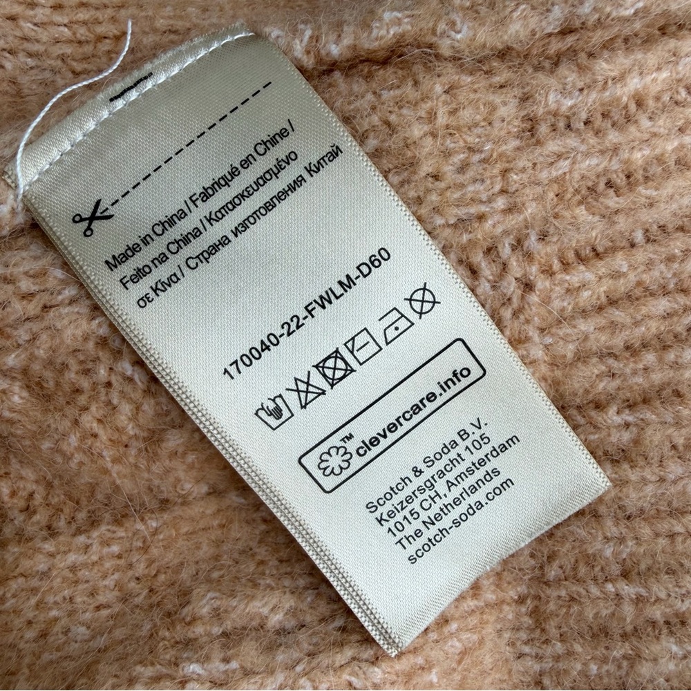 Scotch & Soda Tulip Fairisle Crewneck Sweater Beige Size Medium - Picture 9 of 10